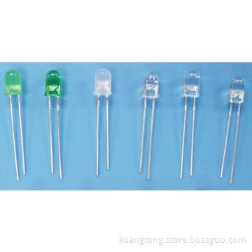 High bright Through Hole Long legs milky Green Led  Diode
